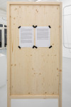 <p>Alexandra Symons-Sutcliffe, An Empty but Repeatable Space<em>, </em>Text, Halle für Kunst Lüneburg. Photo: Fred Dott.</p>